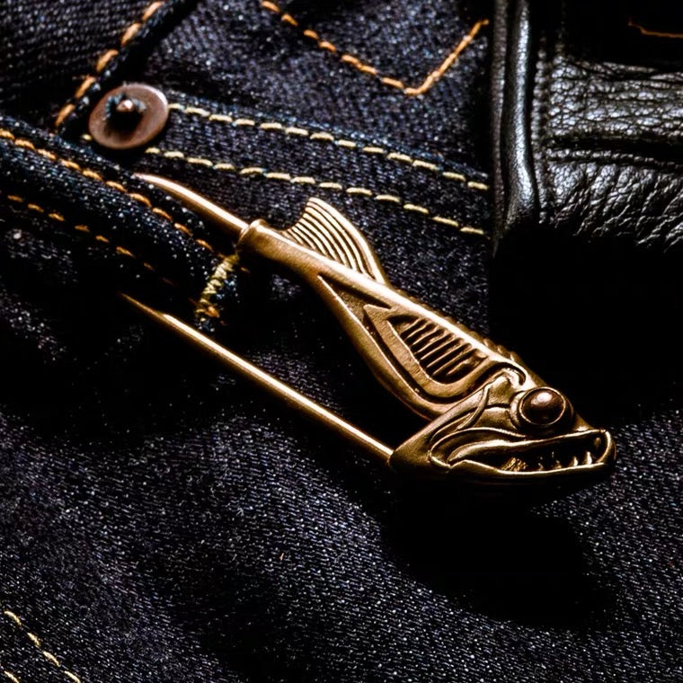 Brass Fishhead Pin