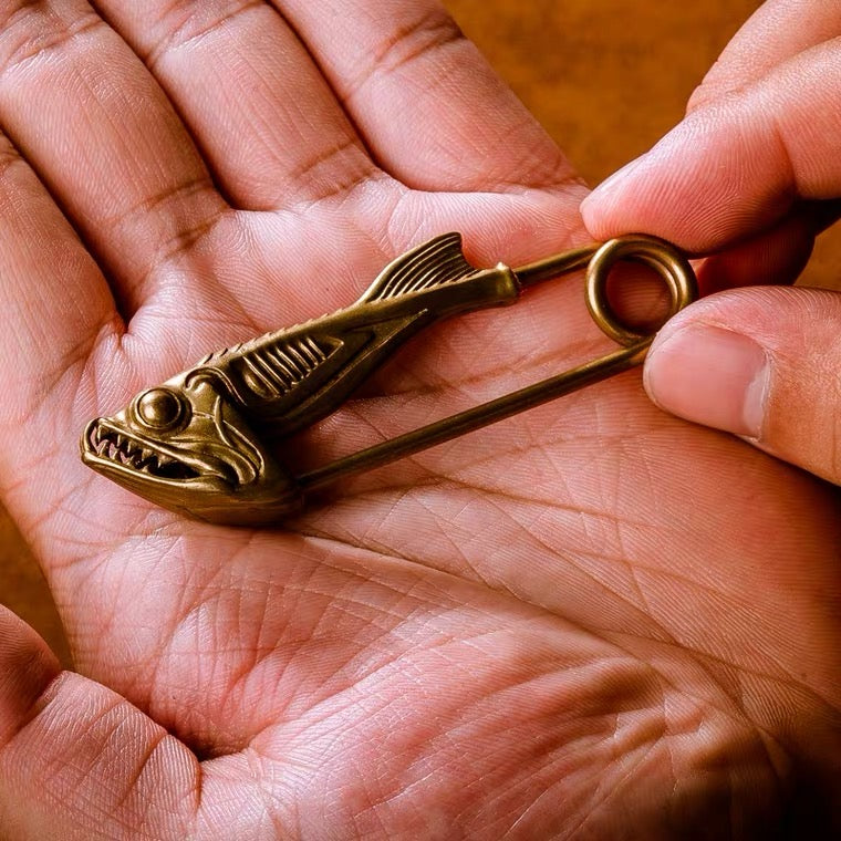 Brass Fishhead Pin