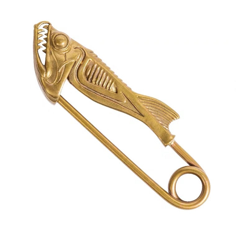 Brass Fishhead Pin