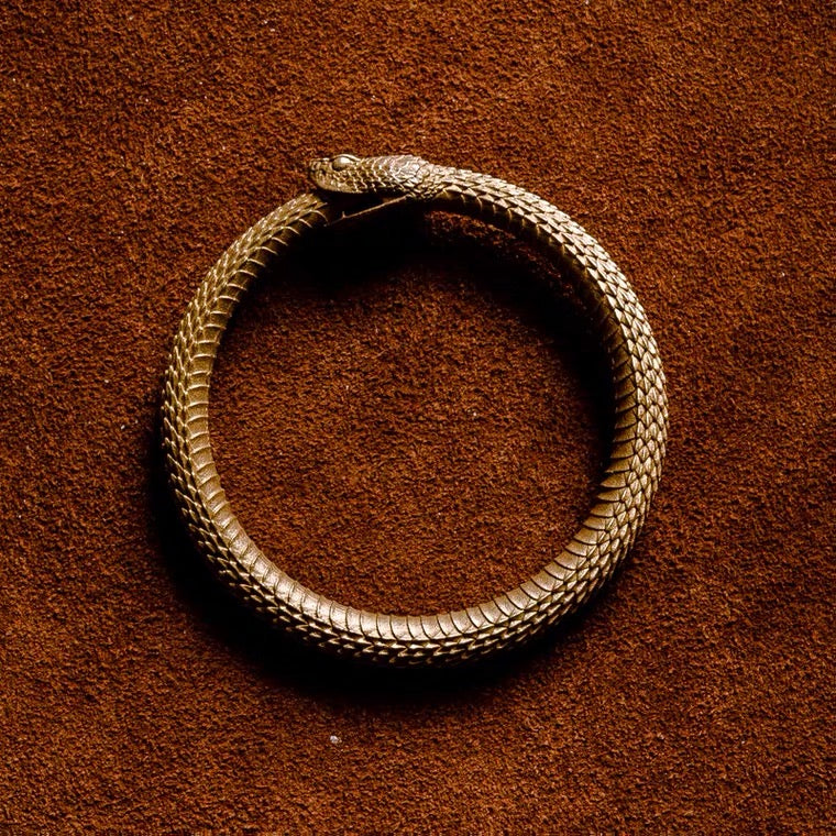Brass Ouroboros Key Ring