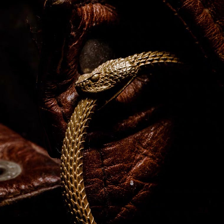 Brass Ouroboros Key Ring