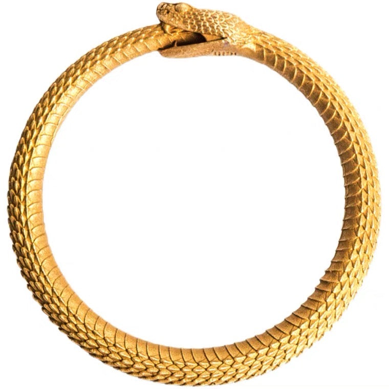 Brass Ouroboros Key Ring