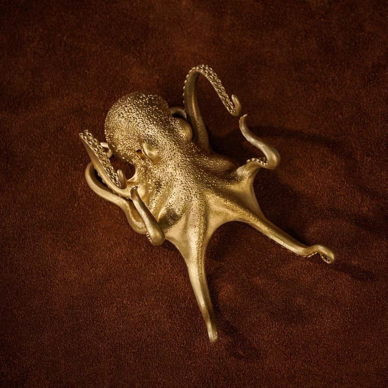 Brass Octopus Phone Rack