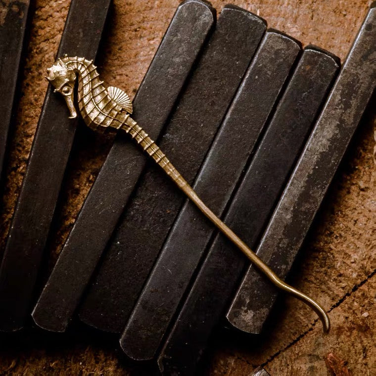 Brass Seahorse Ear Pick