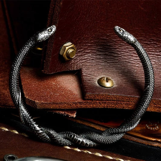 Silver Double Snake Bracelet