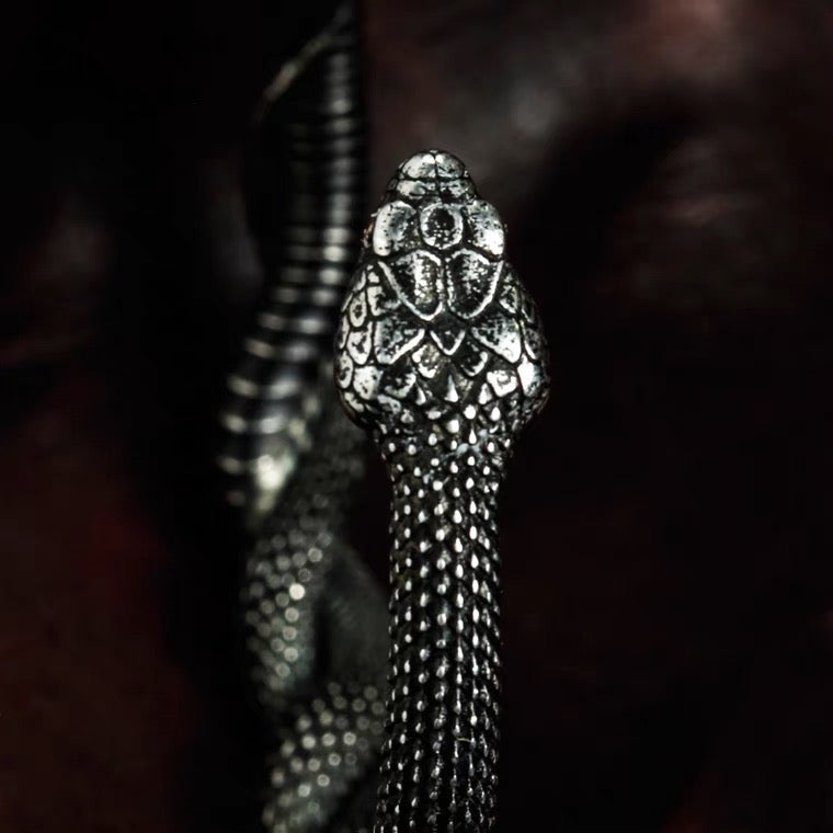 Silver Double Snake Bracelet