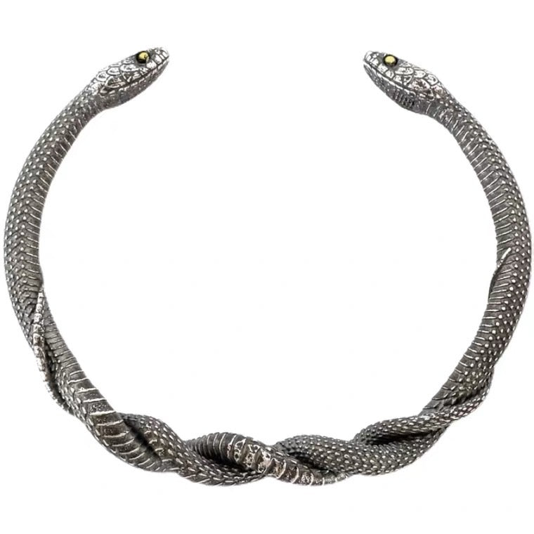 Silver Double Snake Bracelet