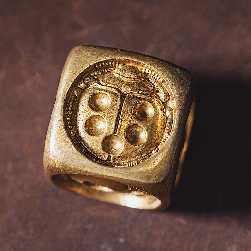 Brass Ladybug Dice