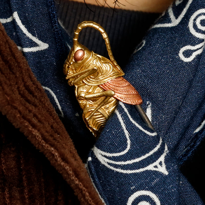 Brass & Stainless Steel Grasshopper Pin