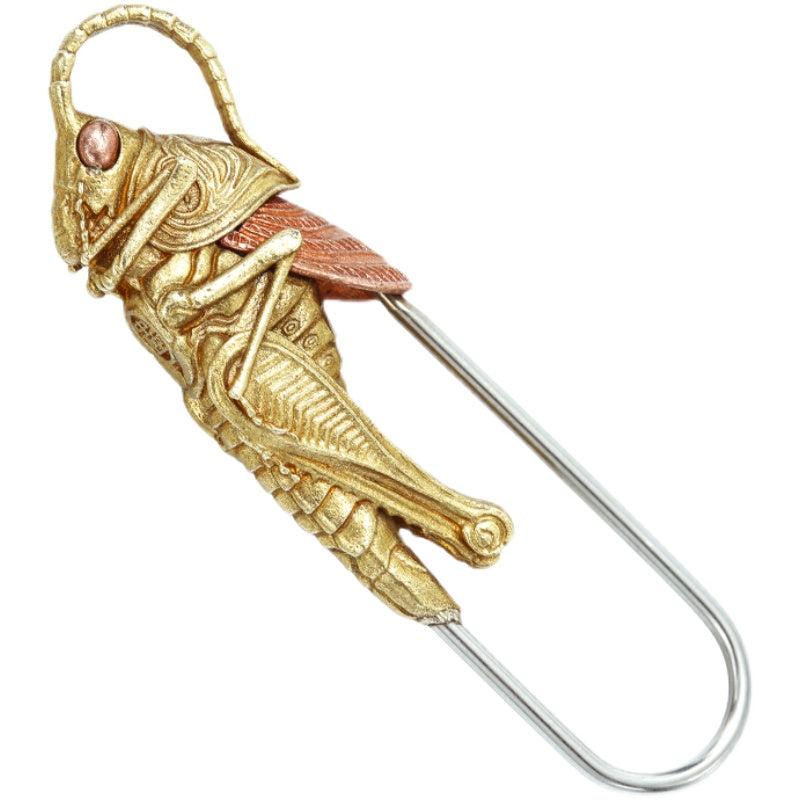 Brass & Stainless Steel Grasshopper Pin