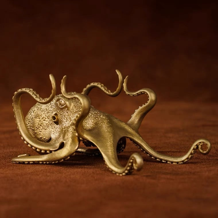 Brass Octopus Phone Rack