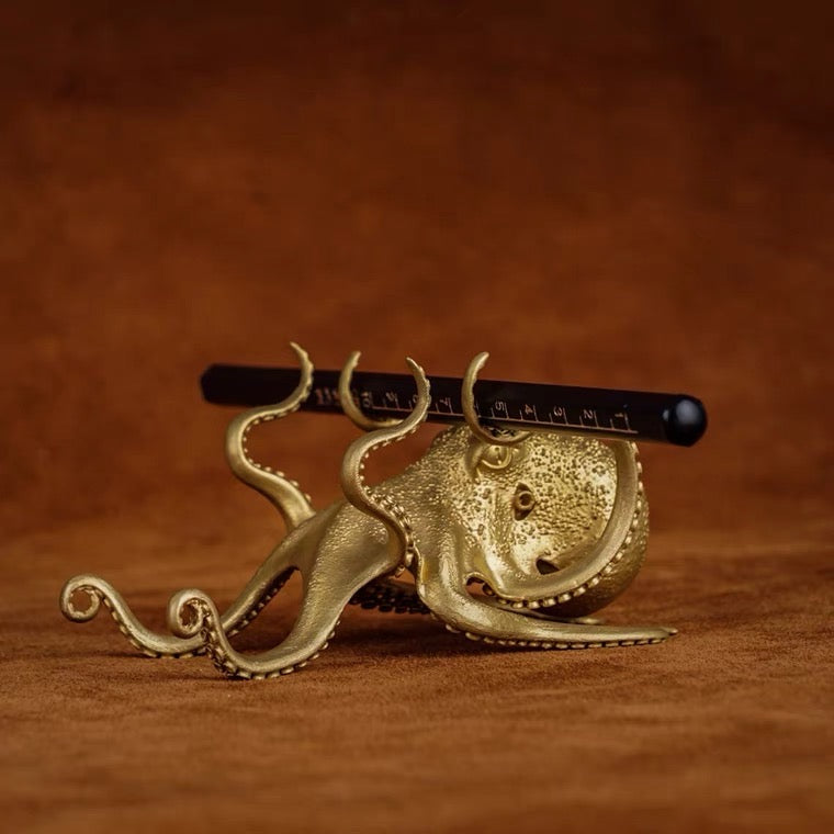 Brass Octopus Phone Rack