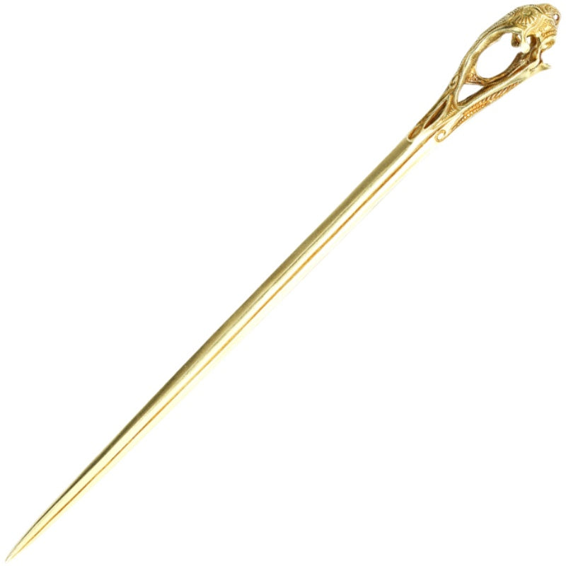 Brass Japonensis Skull Hairpin