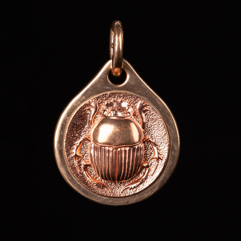 Brass Dung Beetle Pendant