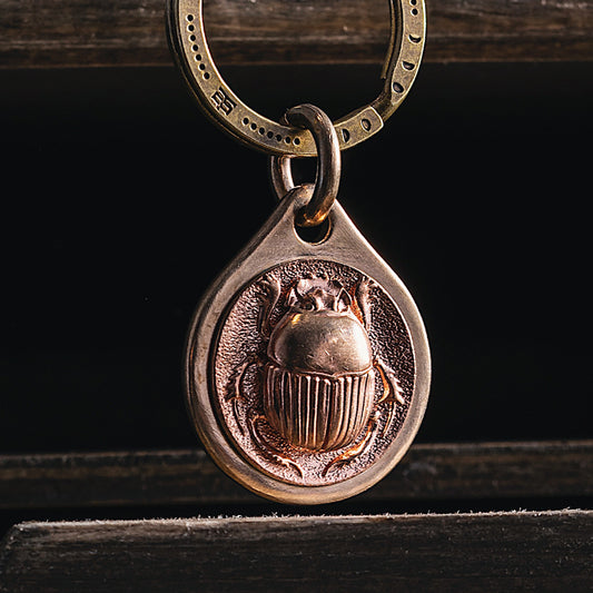 Brass Dung Beetle Pendant