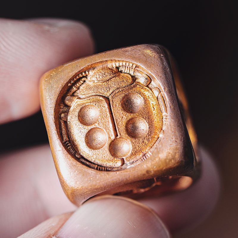 Brass Ladybug Dice